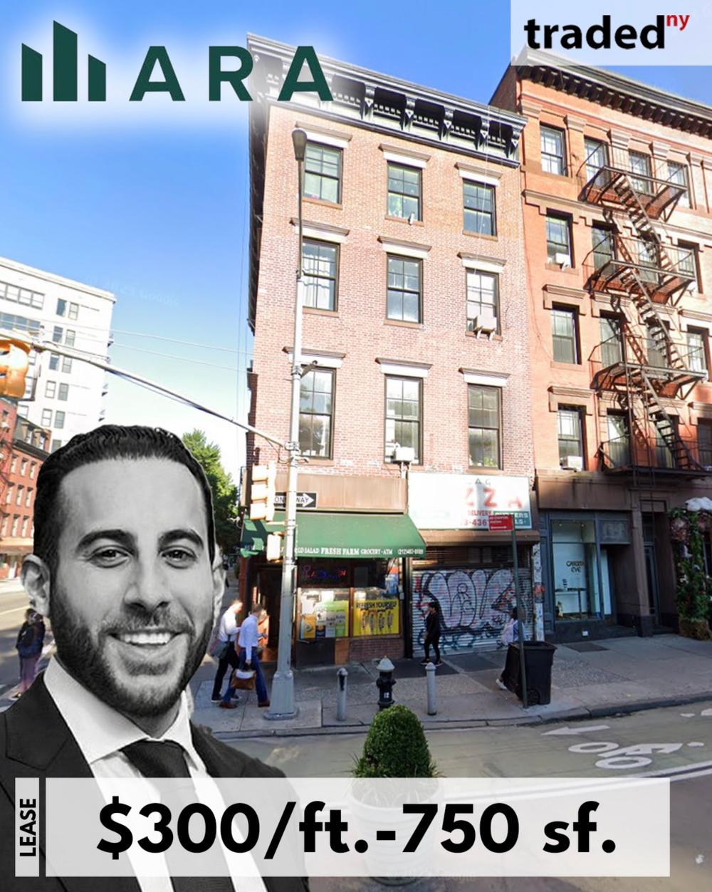 lease 750sf 300psf